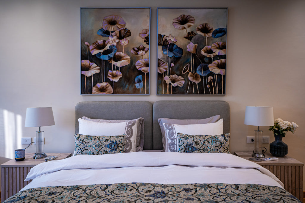 Serene bloom bed with storage