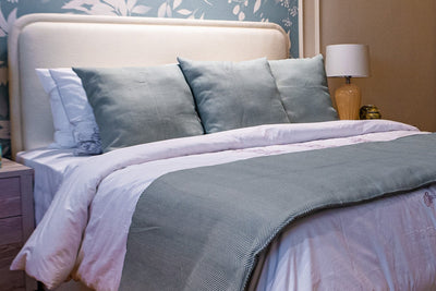 Willow mist bed with storage