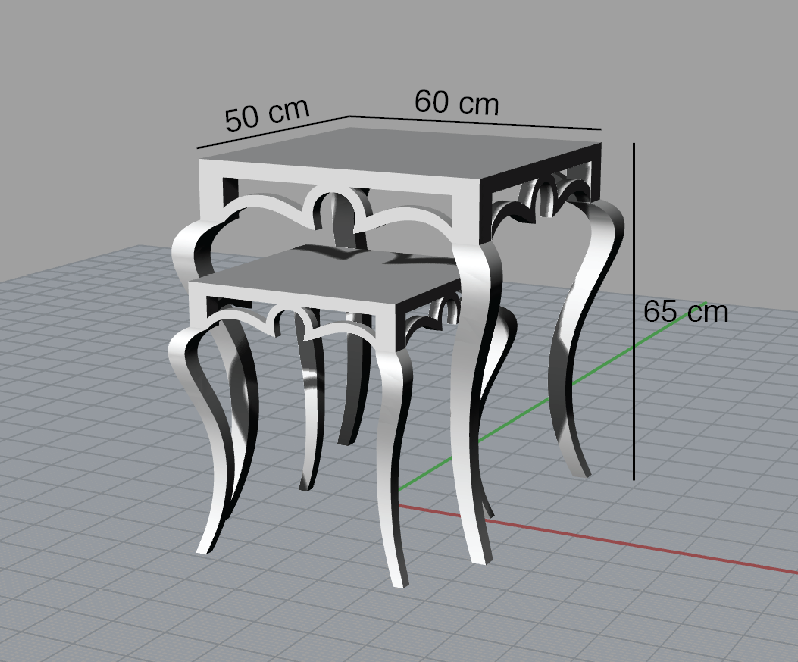 Jade nesting side table