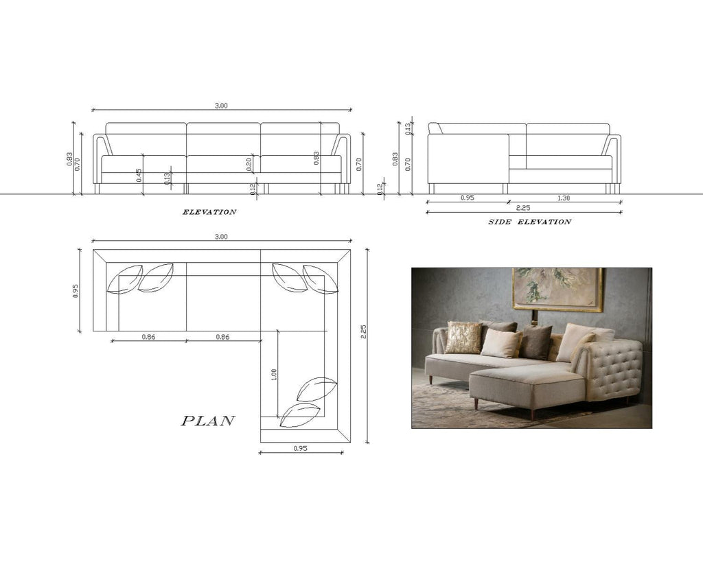 Martina sectional sofa