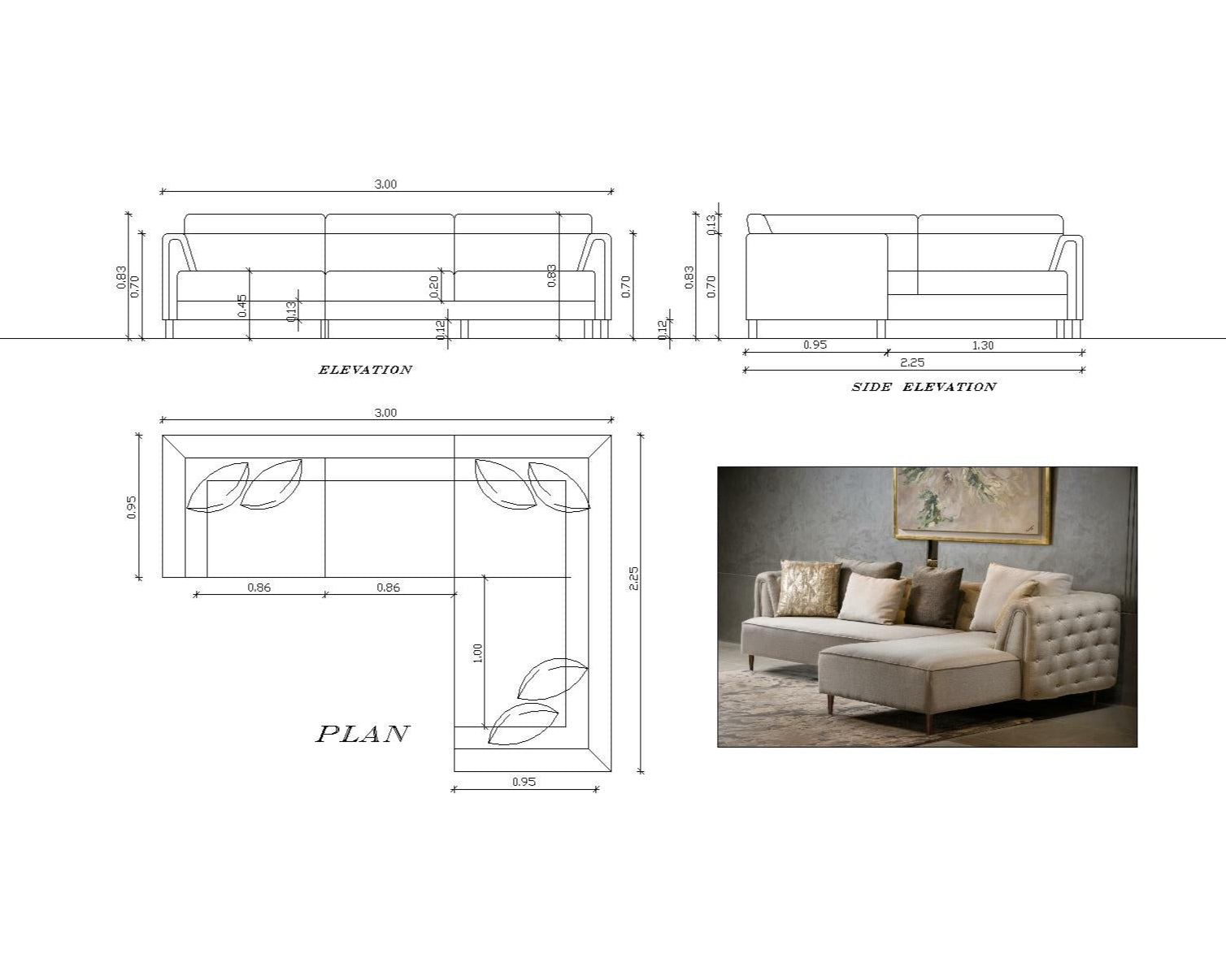 Martina sectional sofa